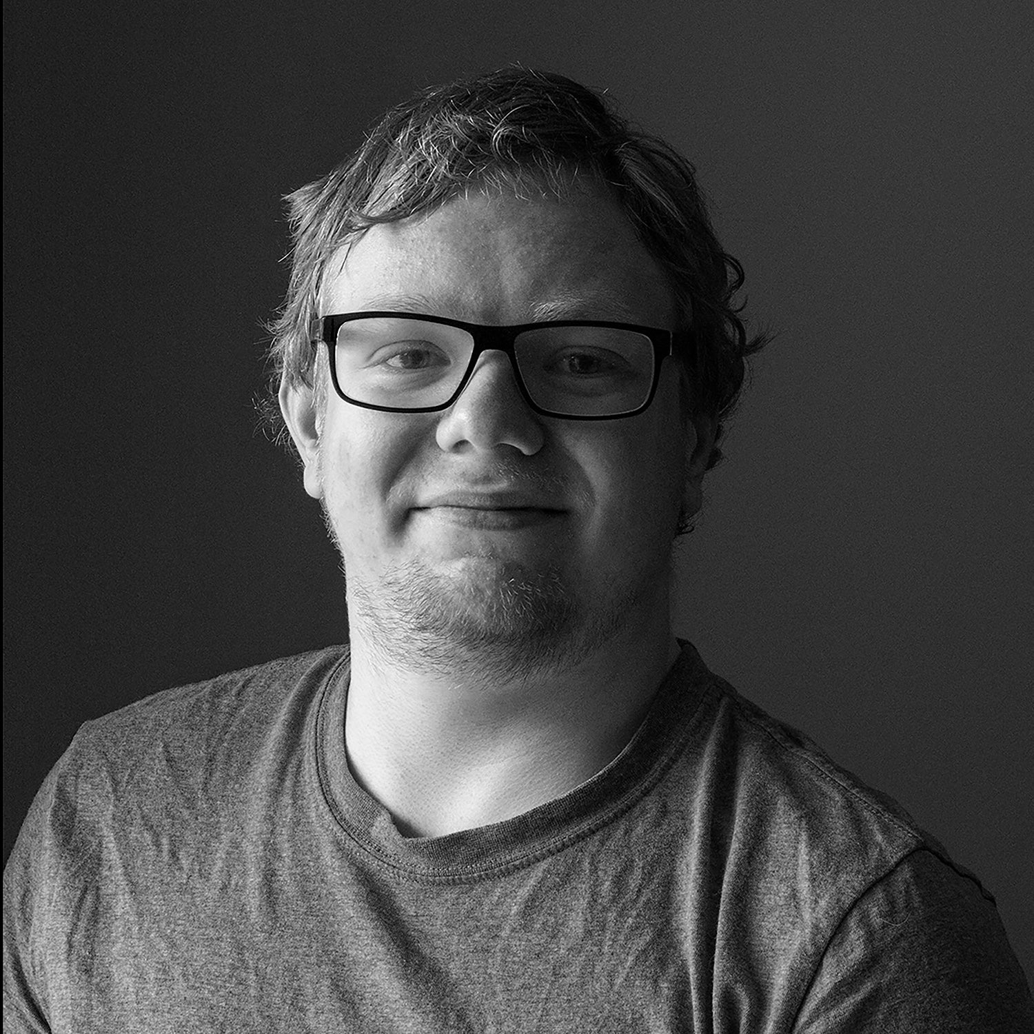 Black and White portrait of Alex Bromley