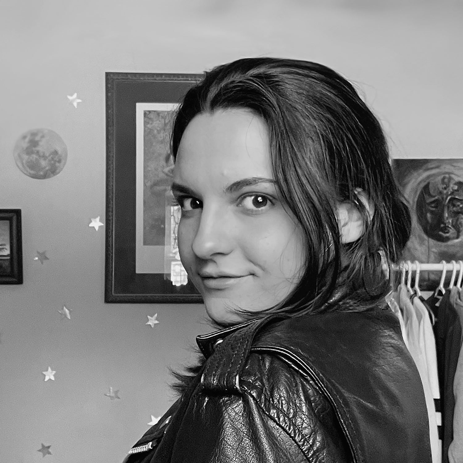 Black and White image of Sophia Kendall