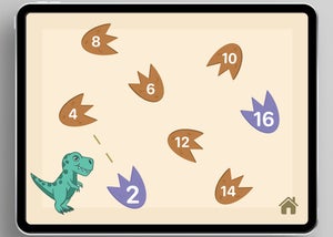 The counting activity page featured on the app