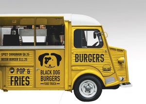 The new design for the Black Dog Burgers Food Truck