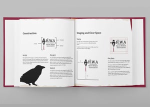 The new logo for the HWA featuring the components and spacing required