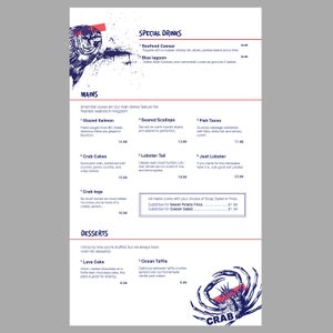 The right spread design for The Lazy Lobster