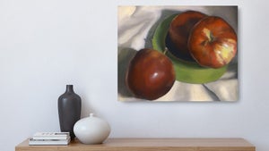 Backdrop featuring work by Michaella Bassey