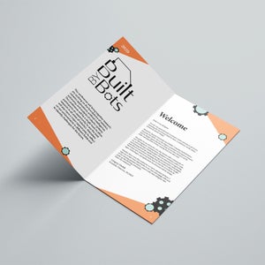 The welcome page spread from the booklet from the Built by Bots conference