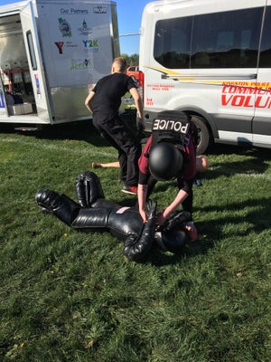police foundations student during a training session