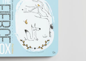 A close up of the illustration used on the cover of The Tale of the Fierce Fox