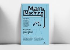 The poster designed for the Man & Machine conference
