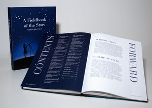 The cover and a spread featured in A Fieldbook to the Stars