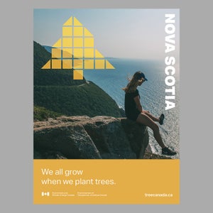 The poster design featuring Nova Scotia