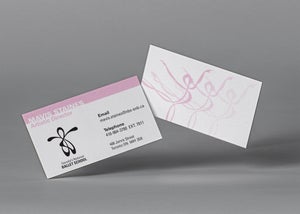 The new business card design for Canada's National Ballet School