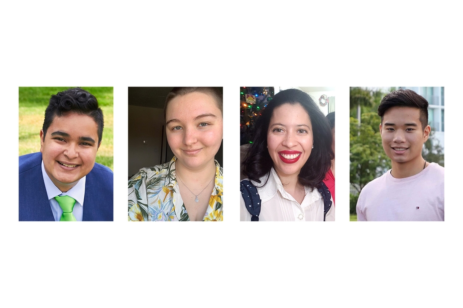 Medical Laboratory Science students Pictured left to right, Alex Hazboun, Emily Ridge, Liliana Davila, and Norman Ha