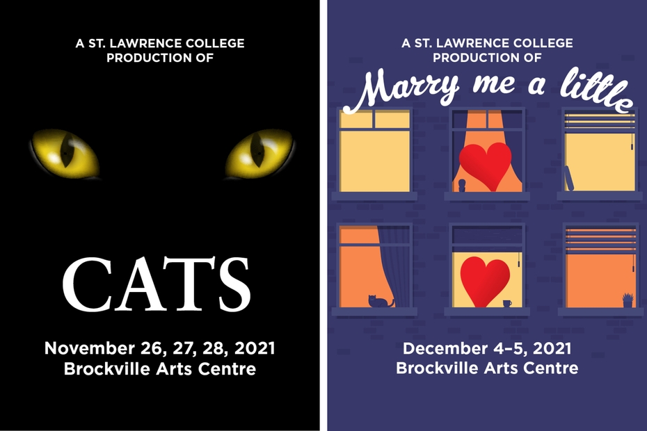 Cats and Marry Me A Little promotional posters side by side