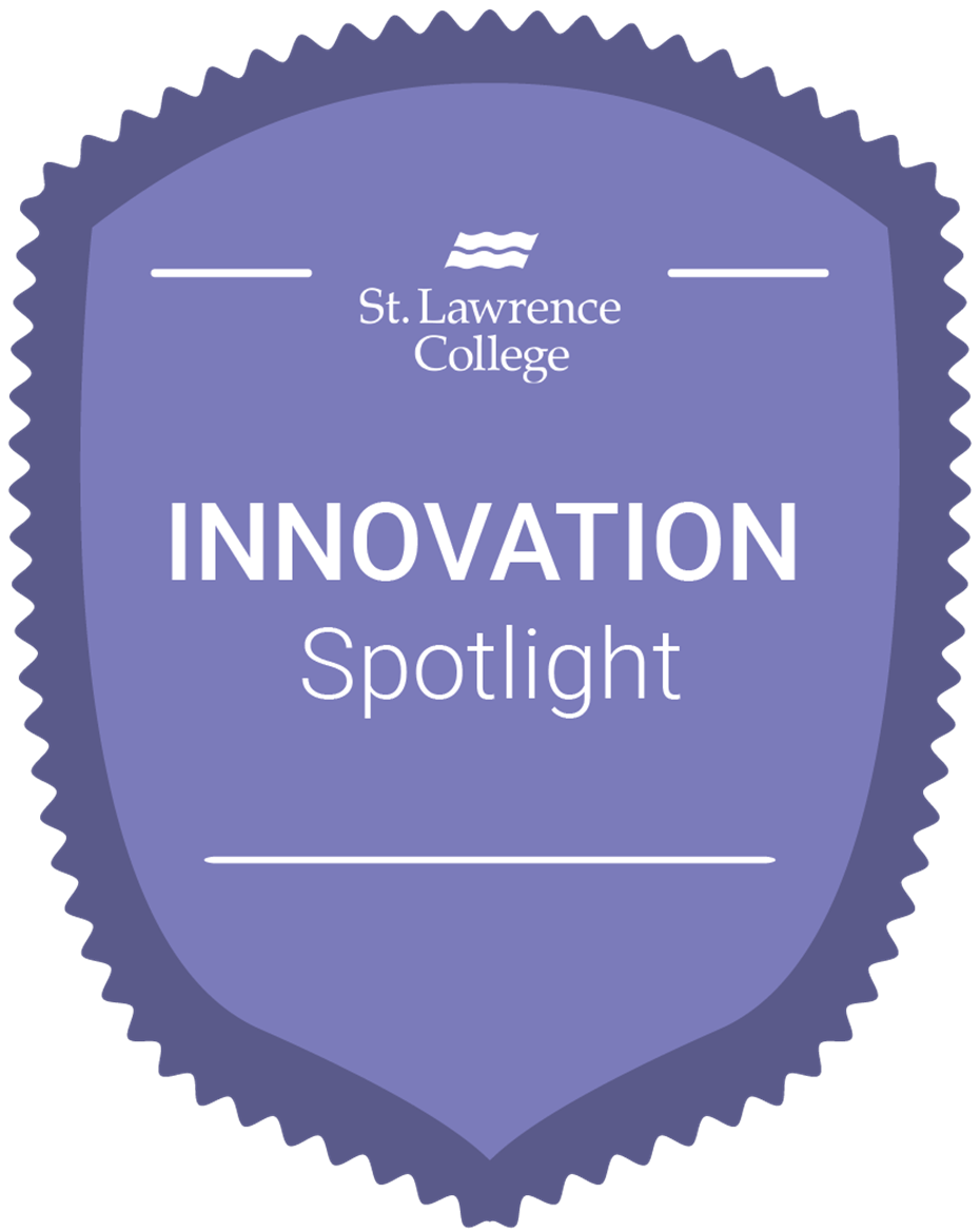 A purple badge that reads "Innovation Spotlight" in white text