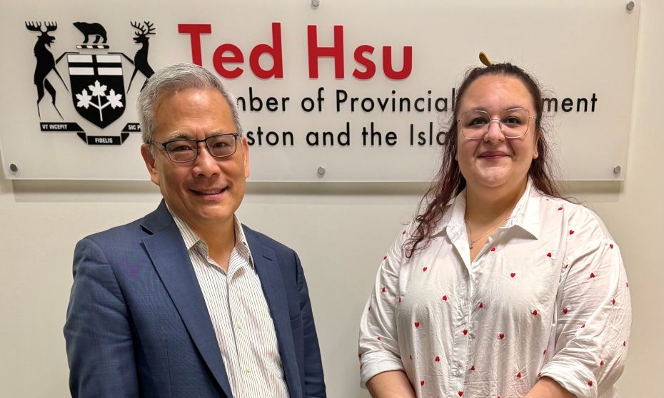 student with Ted Hsu